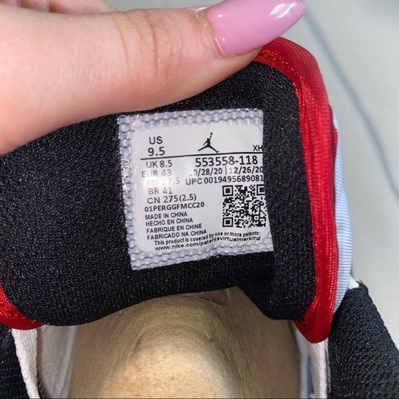 Nike Air Jordan 1 Low Men’s University Red White - Picture 5 of 5